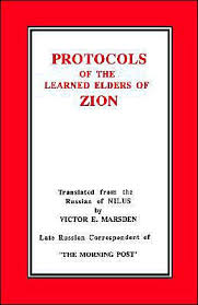 Book cover, Protocols of . . . Zion