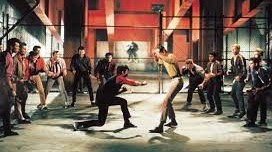 Image from West Side Story, gang rumble