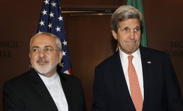 Zarif & Kerry shake hands